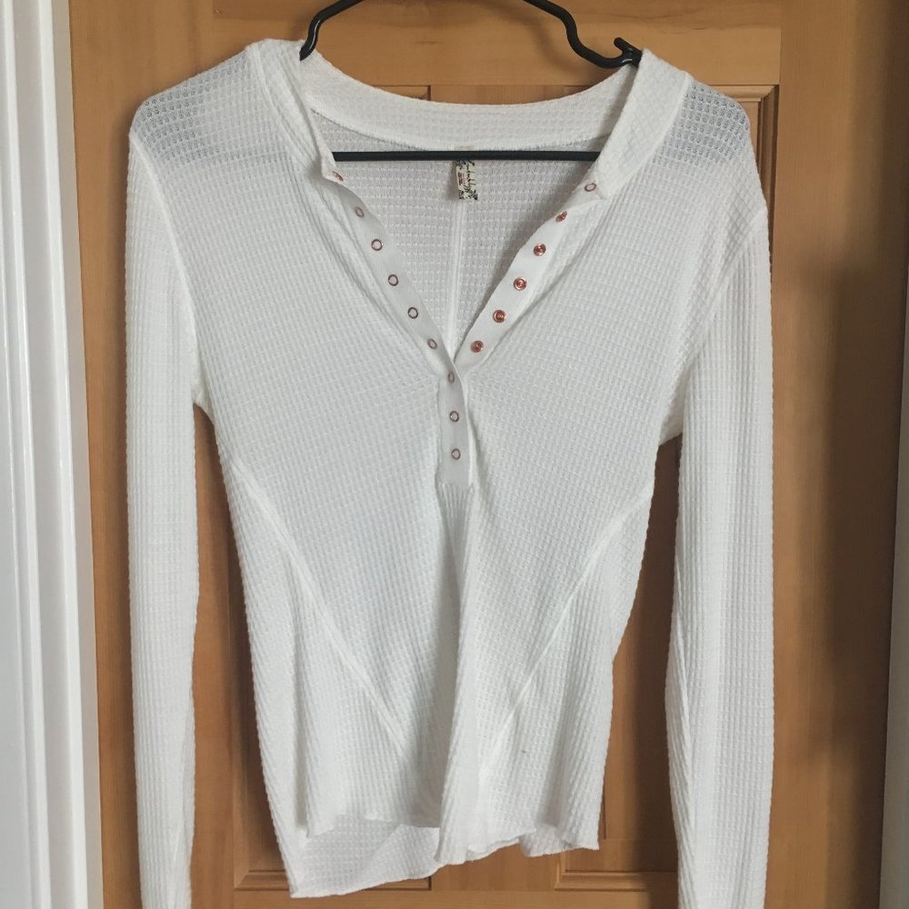 Free People white ribbed top